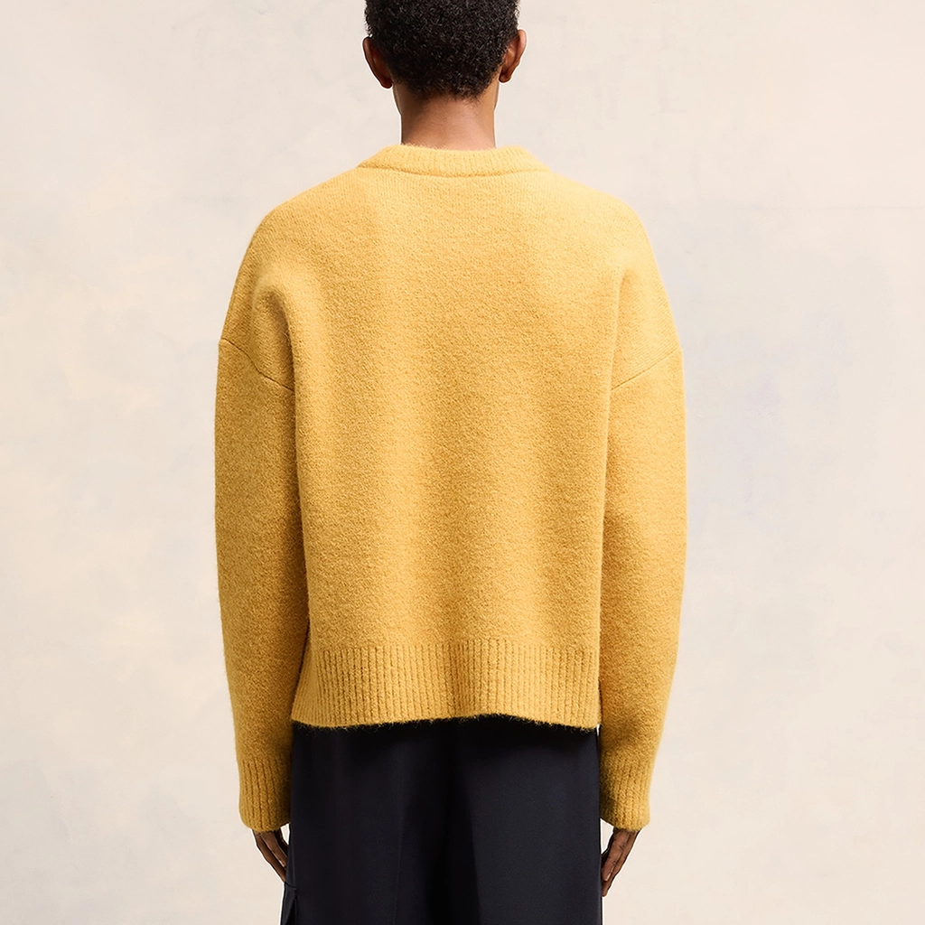 AMI Paris Off White De Coeur Alpaca-Blend Jumper - XL